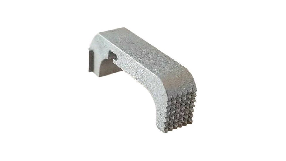 Centennial Defense Systems Extended Mag Release for Glock 42/43, Stippled, Satin Aluminum, 20496