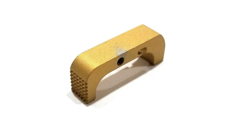 Centennial Defense Systems Extended Mag Release for Glock 43X/48, Stippled, Gold, 20519
