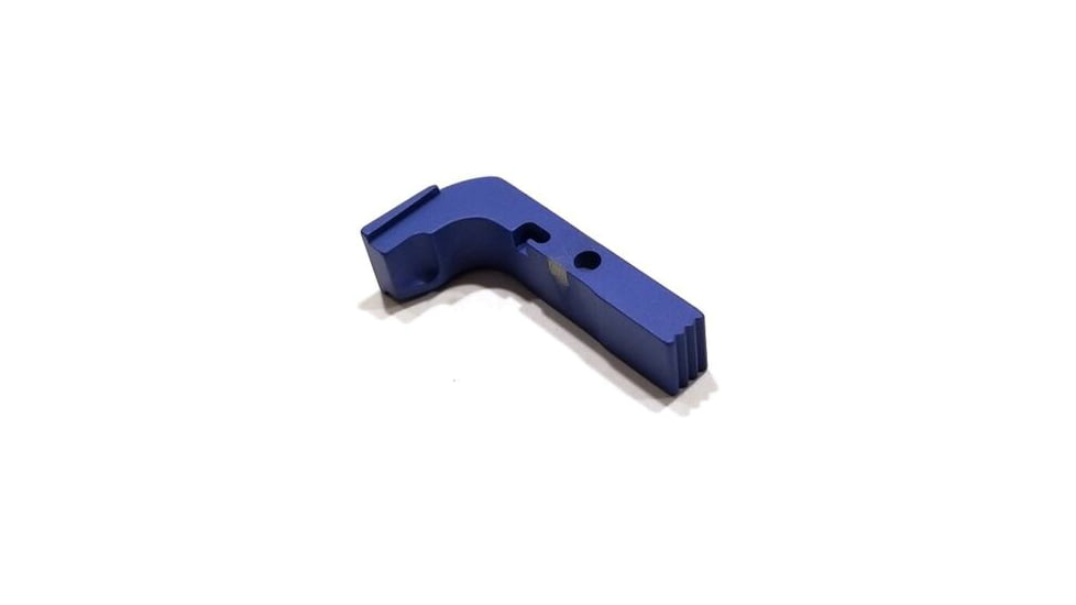 Centennial Defense Systems Extended Mag Release w/2.5lb Spring for Gen 1-3 9mm, .40S&amp;W, .357SIG Glock, Serrated, Blue, 20590