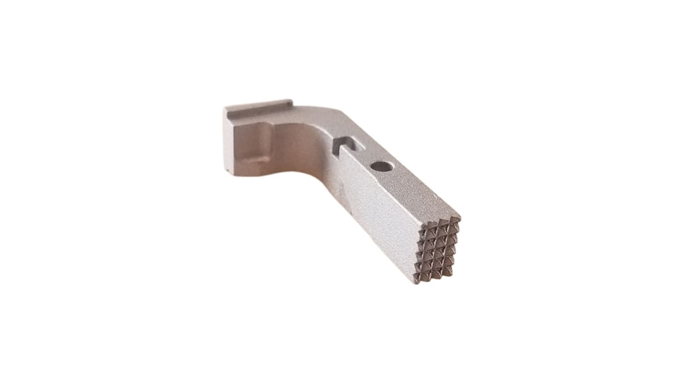 Centennial Defense Systems Extended Mag Release w/2.5lb Spring for Gen 1-3 9mm, .40S&amp;W, .357SIG Glock, Stippled, Satin Aluminum, 20616
