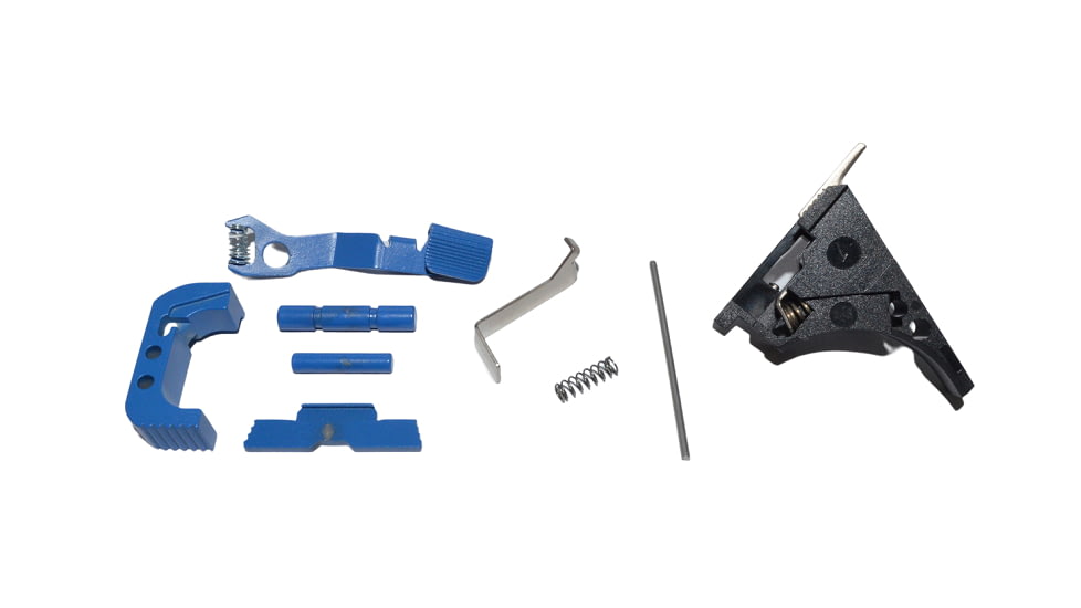 Centennial Defense Systems Glock 43 Lower Parts Kit, 2.5lb Mag Catch Spring, 25% Power Trigger Spring, Blue, LPK-EXT-MOD17