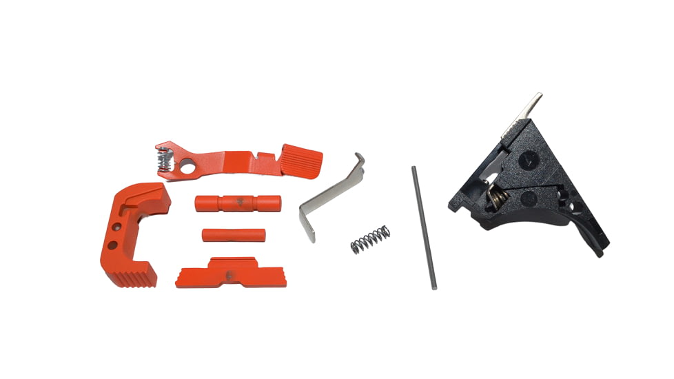 Centennial Defense Systems Glock 43 Lower Parts Kit, 5lb Mag Catch Spring, 50% Power Trigger Spring, Hi-Viz Orange, LPK-EXT-MOD81