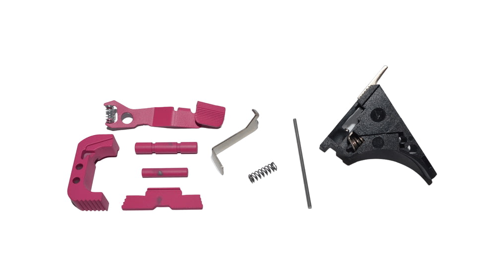 Centennial Defense Systems Glock 43 Lower Parts Kit, 5lb Mag Catch Spring, 25% Power Trigger Spring, Pink, LPK-EXT-MOD69