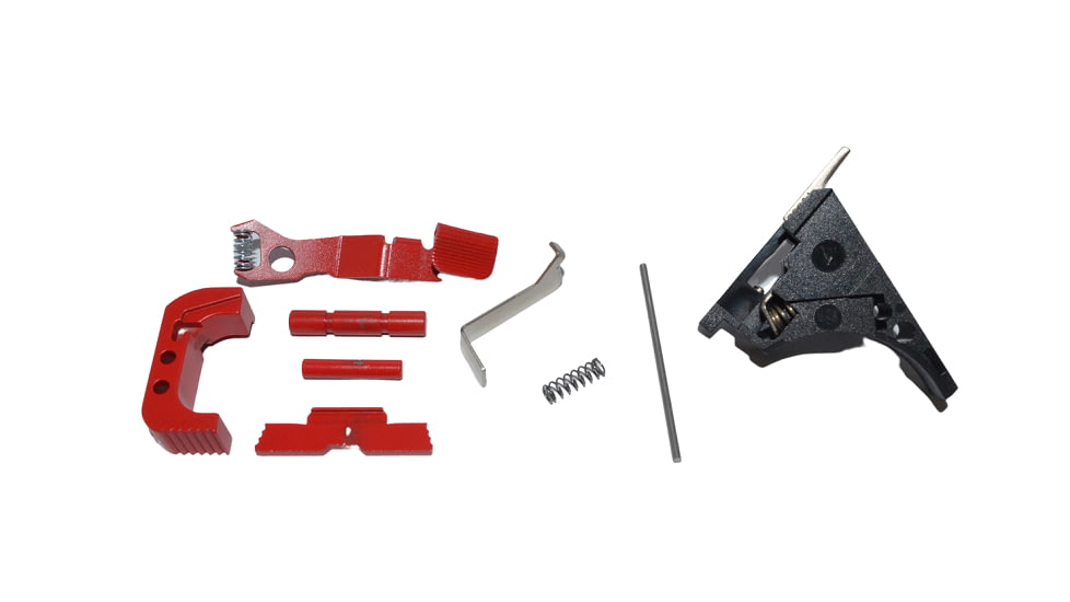 Centennial Defense Systems Glock 43 Lower Parts Kit, 2.5lb Mag Catch Spring, 25% Power Trigger Spring, Red, LPK-EXT-MOD26