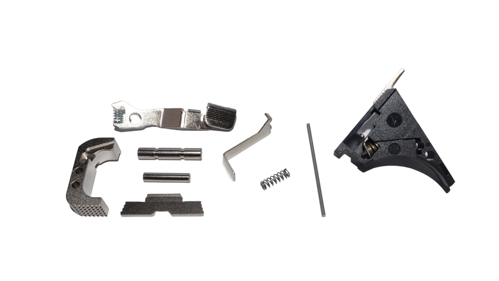 Centennial Defense Systems Glock 43 Lower Parts Kit, Strippled,2.5lb Mag Catch Spring, Factory Trigger Spring Weight, Nickel, LPK-EXT-MOD97