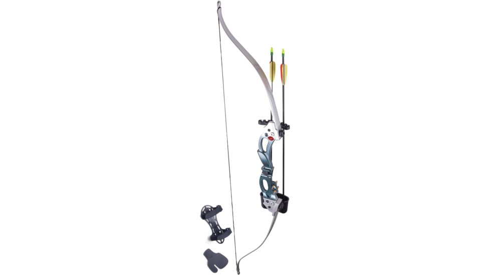 CenterPoint Augusta Youth Recurve Bow/ Right Hand Grip/Built In Sight Rail, Silver, AYR2026