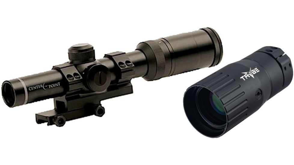 CenterPoint CP72002 CenterPoint 1-4x 20mm Obj FOV 1'' Tube Dia Black with Trybe Optics Enhancer