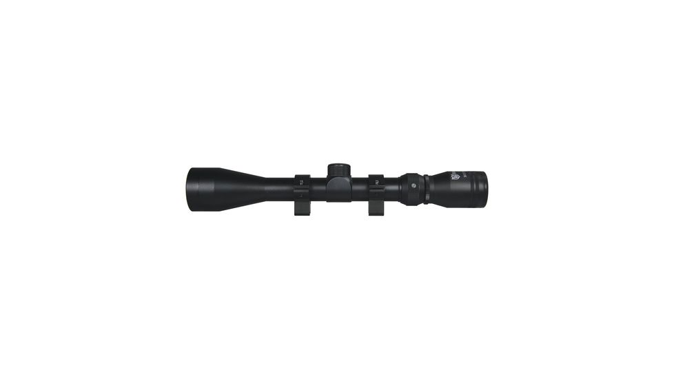 Nikko Stirling Mountmaster Rimfire Rifle Scope 3-9x40mm 4-Plex Reticle Matte Black Finish With 3/8 Inch Rings, EDEMO1