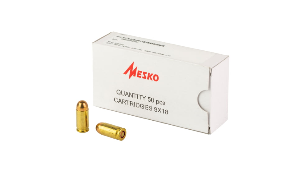 Century Arms Brass Case, 9MM Makarov, 95 Grain, Full Metal Jacket, 50 Round Box, AM3399