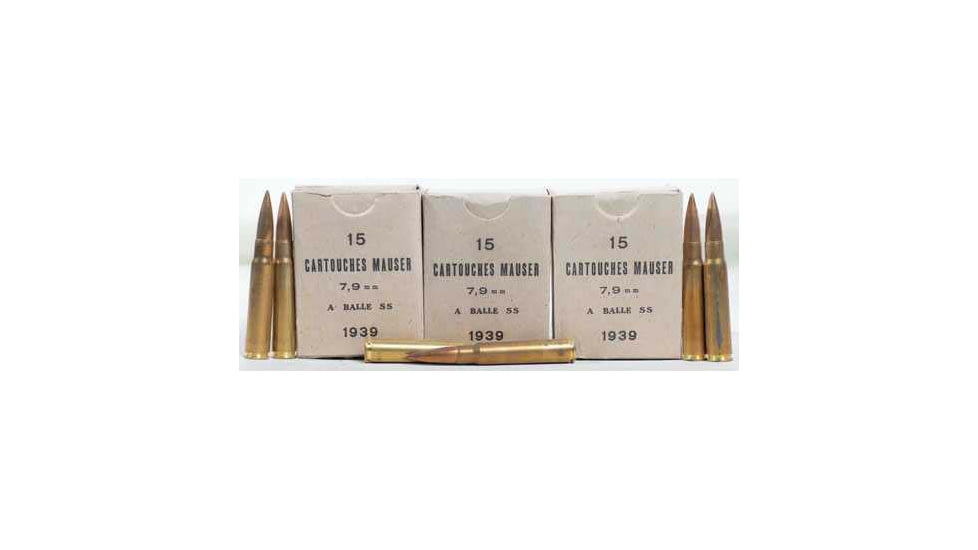 Century Arms Greek Ammo 7.92x57mm Mauser 198 Grain Full Metal Jacket Brass Cased Rifle Ammo, 945 Rounds, AM8003