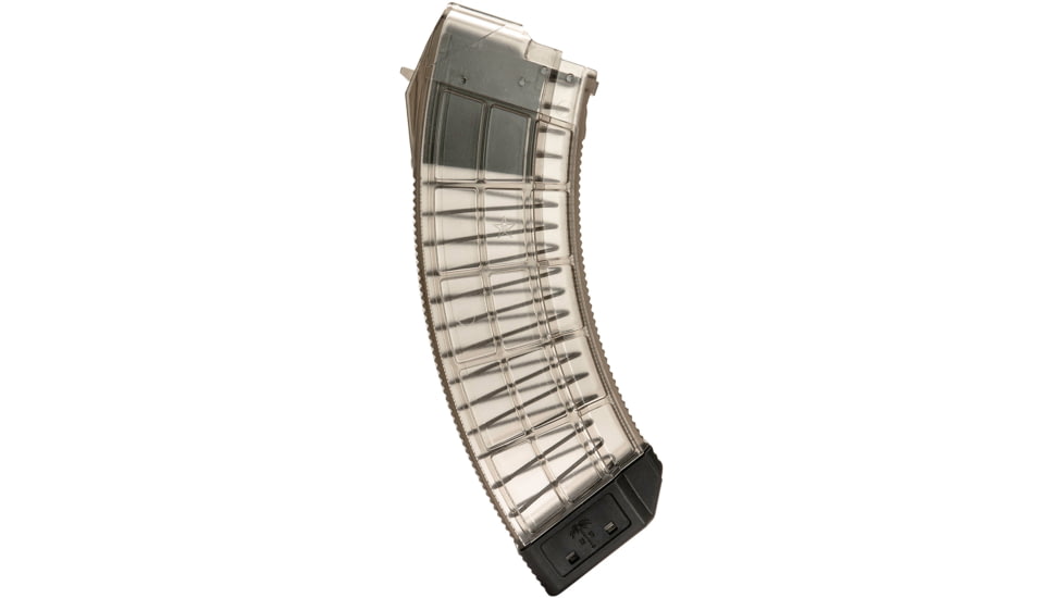 Century Arms US Palm Standard AK-47 Rifle Magazine, 7.62x39mm, 30 Round, Clear w/ Black Floor Plate, 1 Pack, Polymer, MA1120A-30RD