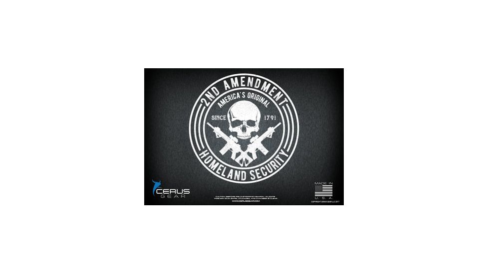 Cerus Gear 3mm Promats 12''x17'' 2nd Amendment Black Distress