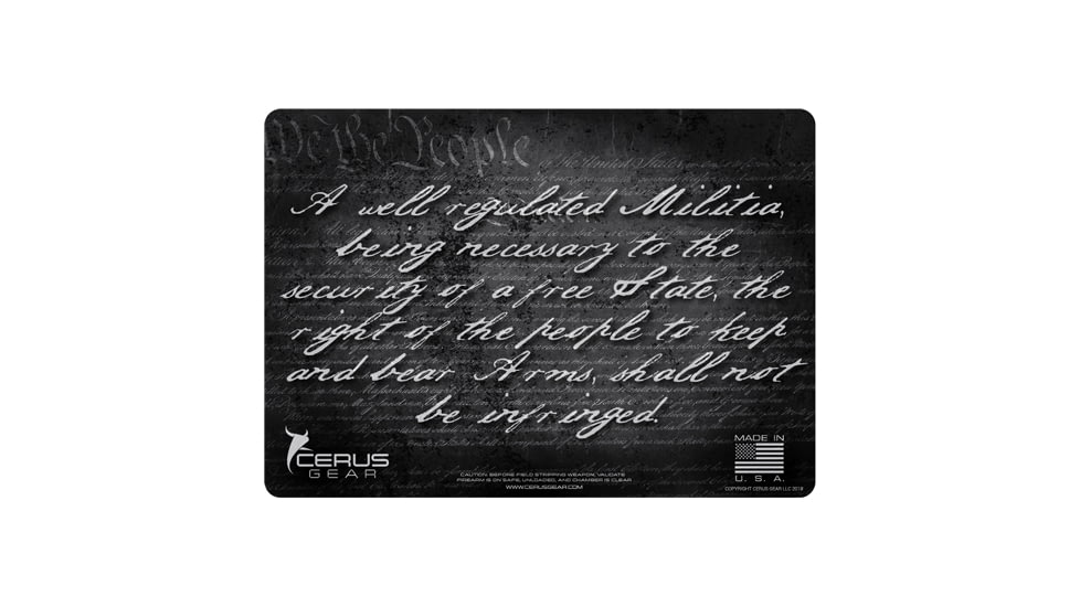 Cerus Gear 3mm Promats 12''x17'' Right To Bear Arms Blk Distrss