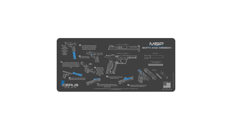 Cerus Gear 3mm Promats 12''x27'' S&amp;w M&amp;p Shield Instctnl Grey