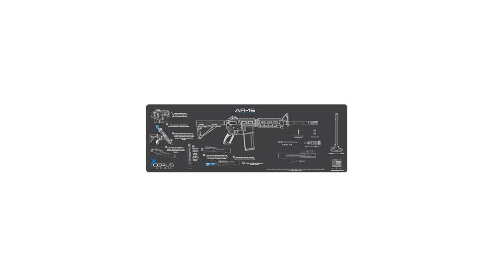 Cerus Gear 3mm Promats 12''x36'' Ar-15 Instructional Char Gray