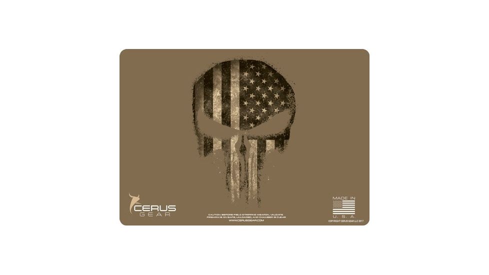 Cerus Gear 3mm Promats 14''x48'' American Flag Reaper Skull Coy