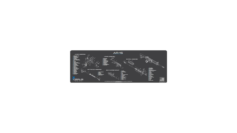 Cerus Gear 3mm Promats 14''x48'' Ar-15 Magnum Schematic C Gray