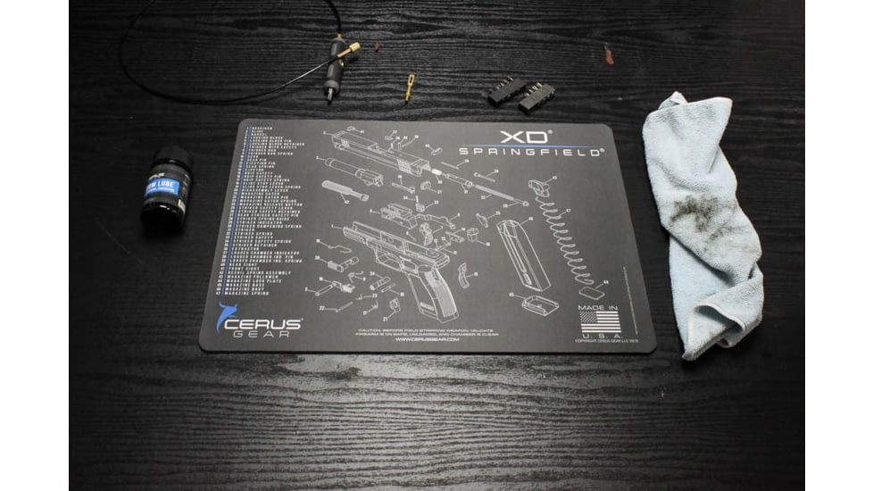 Cerus Gear SPRINGFIELD XD SCHEMATIC PROMAT - CHARCOAL GRAY/CERUS BLUE A459C4A4