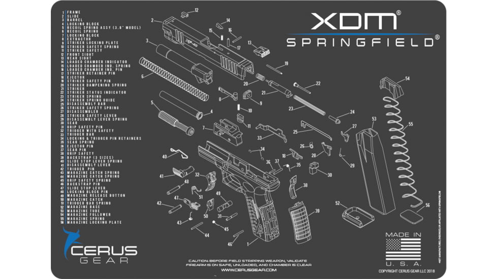 Cerus Gear SPRINGFIELD XDM SCHEMATIC PROMAT - CHARCOAL GRAY/CERUS BLUE 0A5ABF78