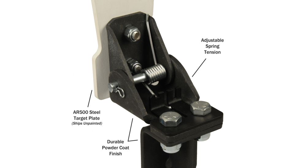 Challenge Targets Auto Reset Target, Black, Rimfire, Plate - 12in Tall, 5in Diameter, 3/16in T GS-ARP-80038-RF