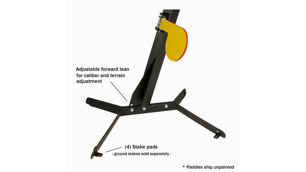 Challenge Targets Commercial Grade Handgun Dueling Tree, Black CT-DUEL-TREE