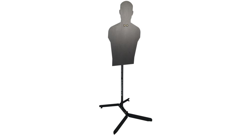 Challenge Targets Full Size Human Silhouette Rifle Target - Armor Post, Black, AP-80059-R