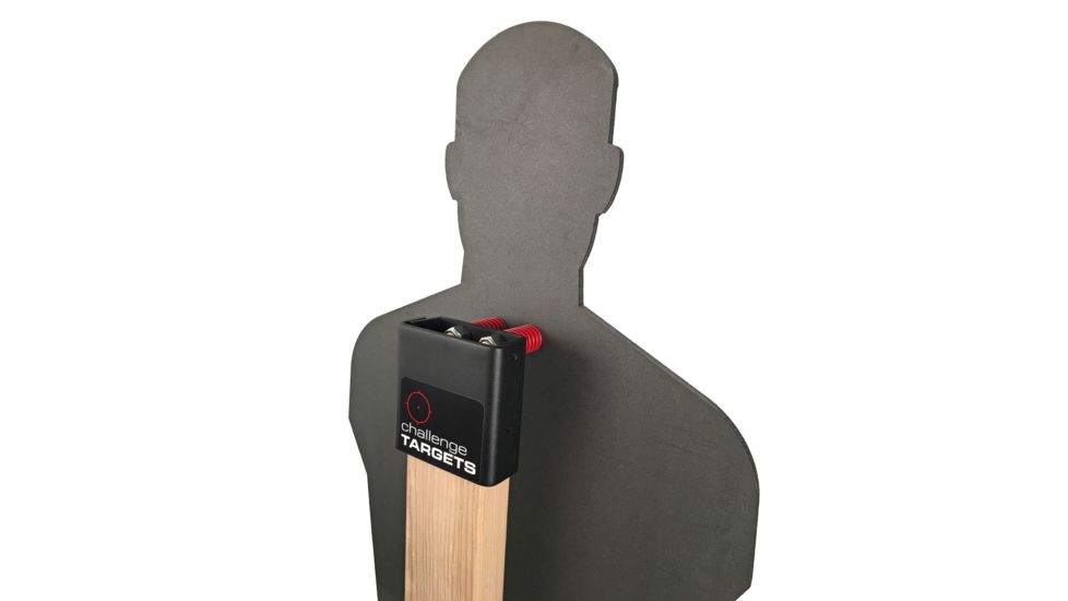 Challenge Targets Full Size Human Silhouette Rifle Target, Static Stand, Black, SS-RM-80059-R