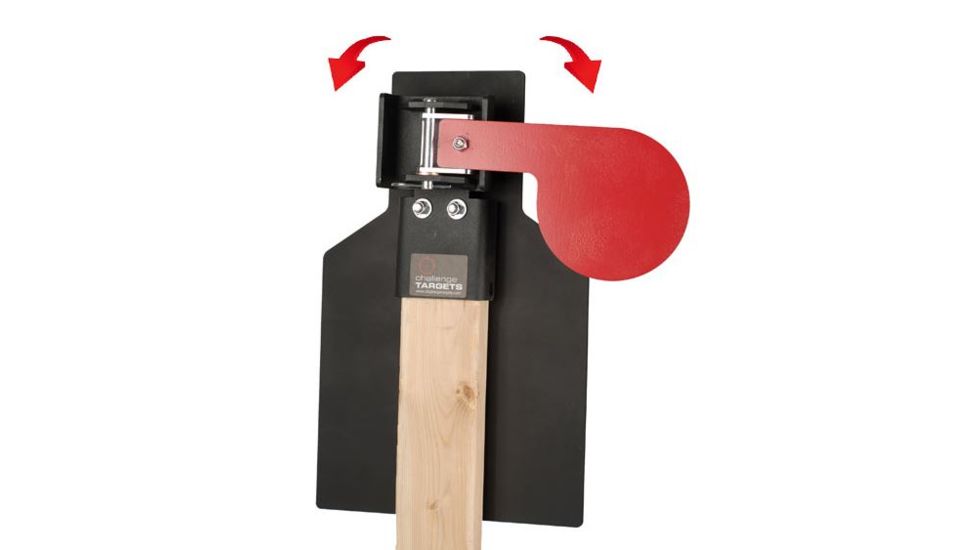Challenge Targets Handgun Paddle Target - Static Stand, Black SS-PT2324-H