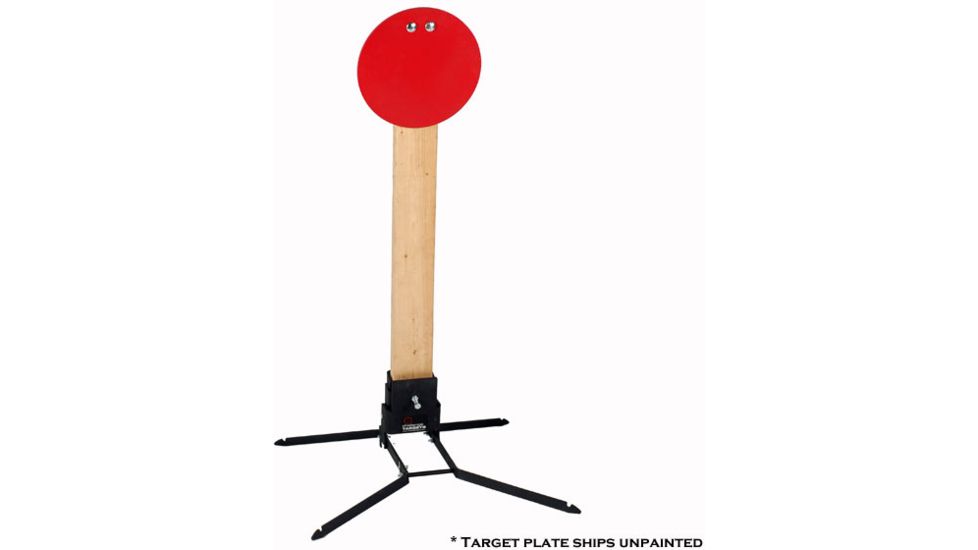 Challenge Targets Steel 10 in. Round Target with Standard Base, Red PS-SD-10-H