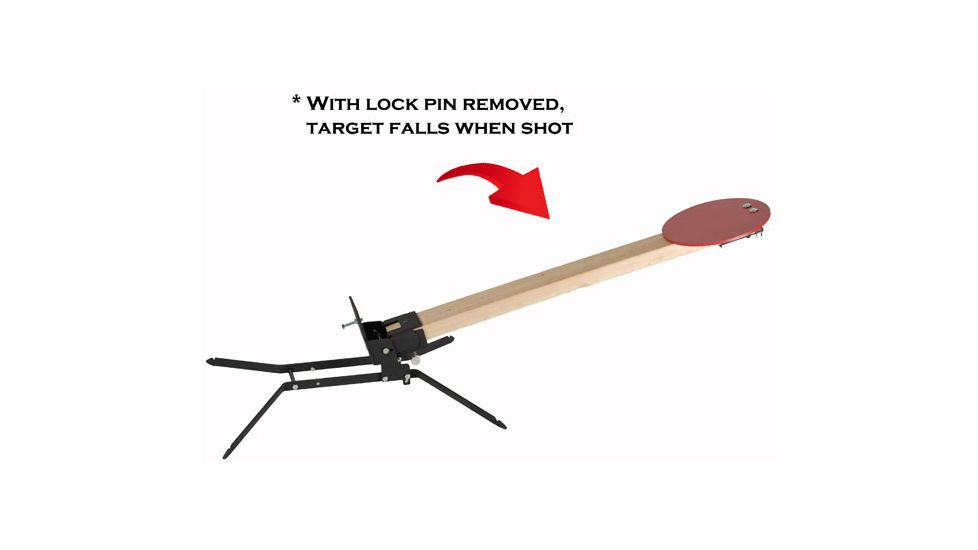 Challenge Targets Steel 10 in. Round Target with Standard Base, Red PS-SD-10-H