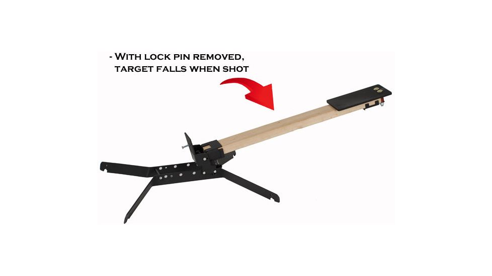 Challenge Targets Steel IPSC A Zone Handgun &amp; Rifle Target with Heavy Base, Black PS-HD-80019-R