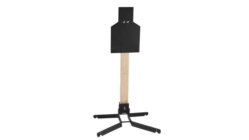 Challenge Targets Steel IPSC Torso Target, Black, Heavy Base, Handgun Rated PS-HD-80023-R