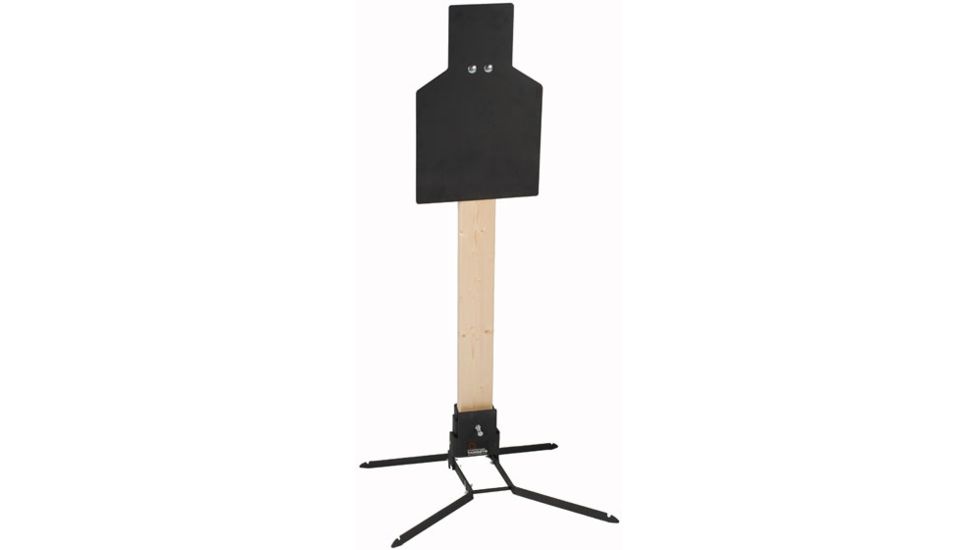 Challenge Targets Steel IPSC Torso Target with Standard Base, Black PS-SD-80023-H