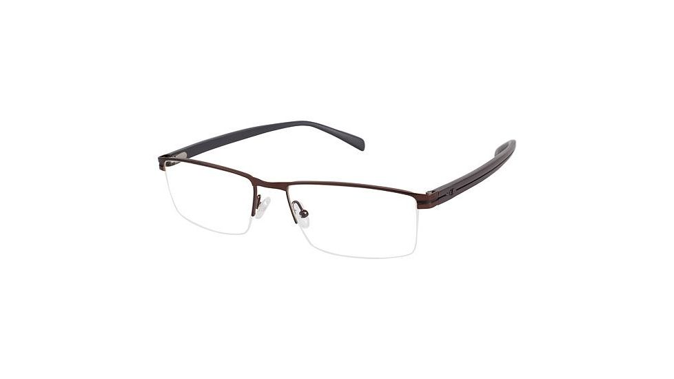 Champion Eyes 4007 Bifocal Prescription Eyeglasses - Frame SHINY BROWN, Size 59/18mm CU400703