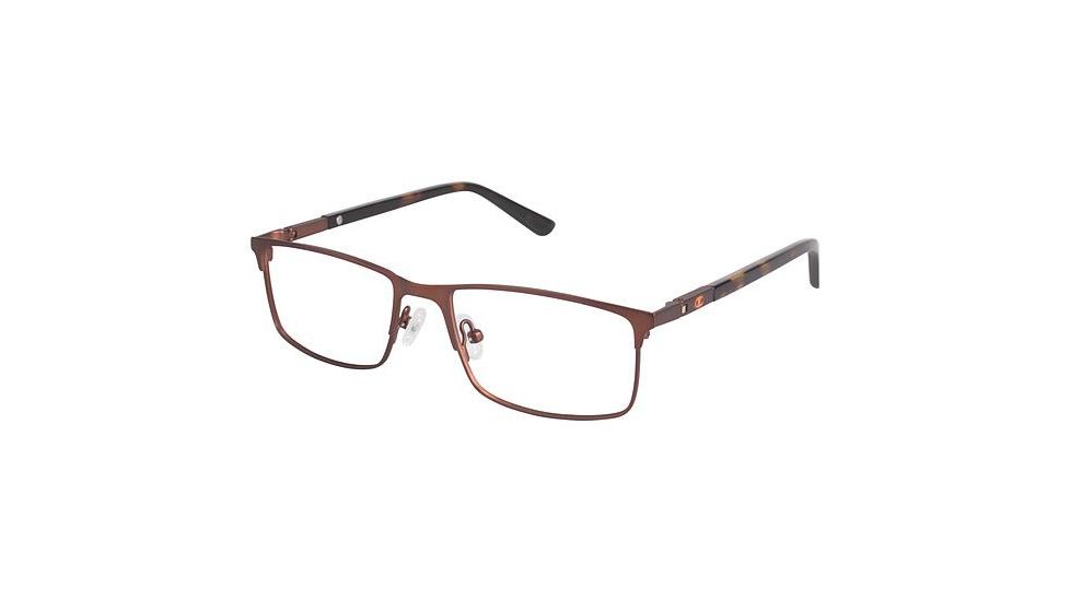 Champion Eyes 7001 Single Vision Prescription Eyeglasses - Frame MATTE BROWN, Size 50/16mm CU700102
