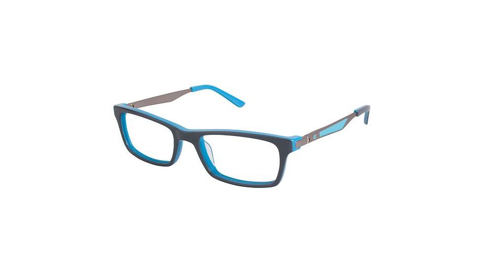 Champion Eyes 7004 Single Vision Prescription Eyeglasses - Frame SHINY GREY, Size 49/17mm CU700402