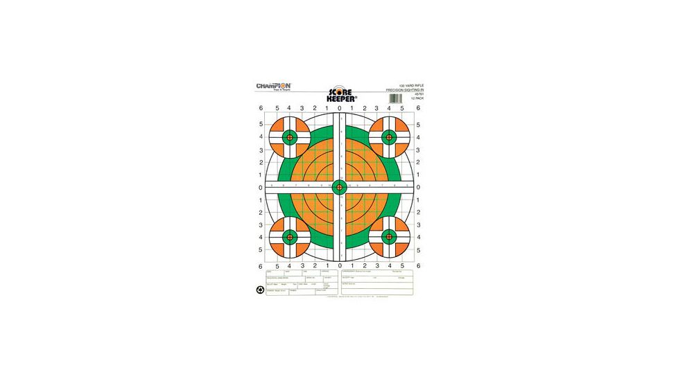 Champion Target 100yd Rifle Sight In Target