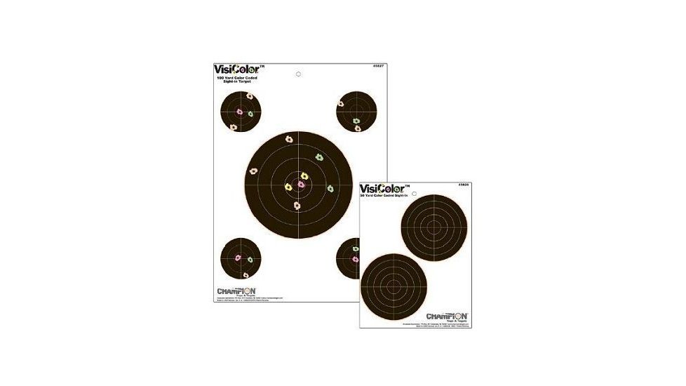Champion Target Champion 5" Visicolor Paper Double Bull Target 10 Pack 45826
