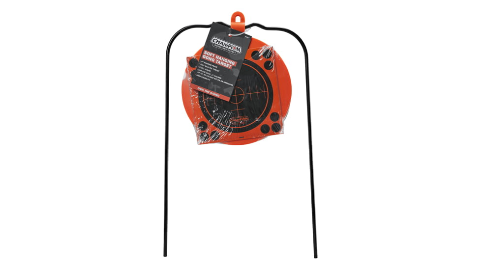 Champion Traps and Targets Champion Hanging Metal Target, Black/Orange, 40867