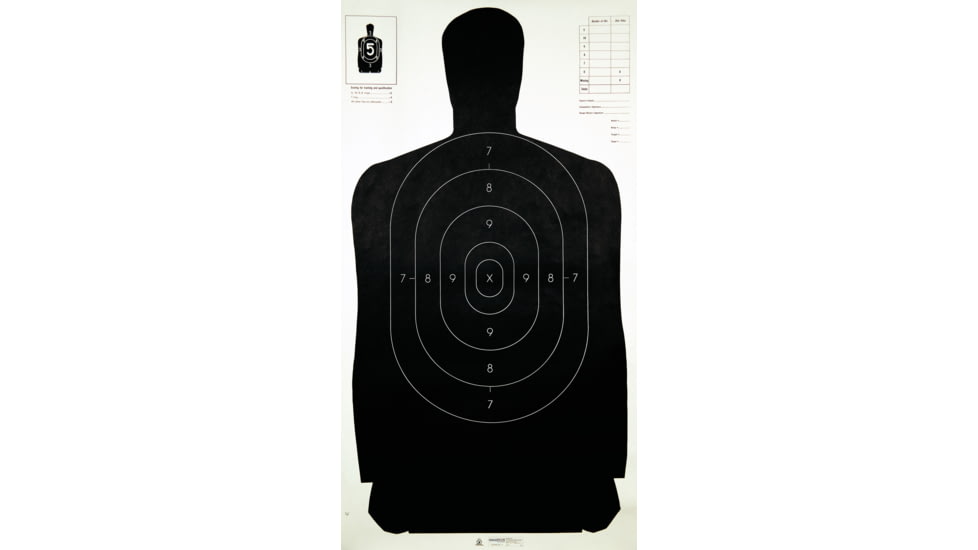 Champion Traps and Targets Black Police Silhouette Target, 100 Pack - 40727