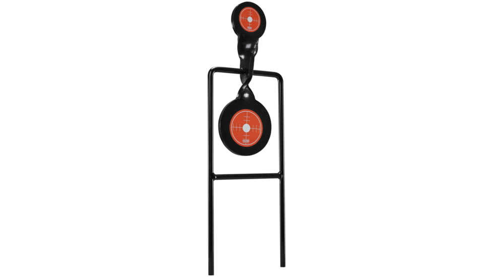 Champion Traps and Targets Centerfire Double Gong Spinner Steel Target, Orange, Small, 40875