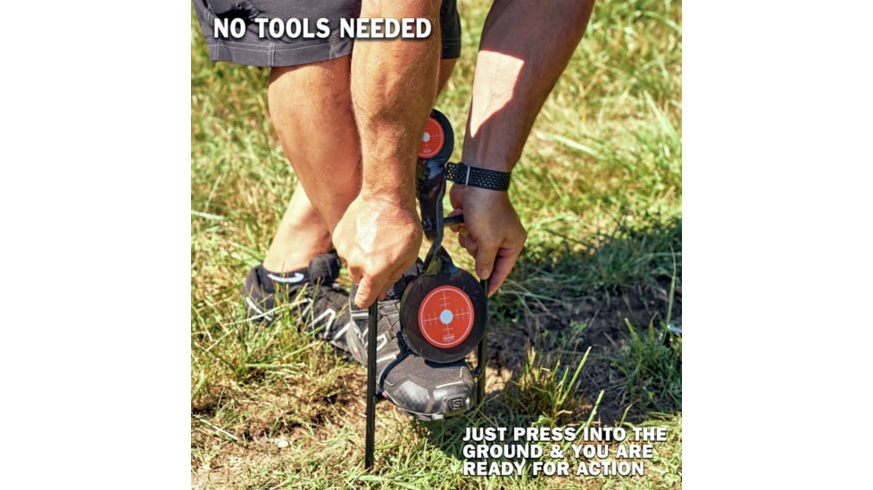 Champion Traps and Targets Centerfire Double Gong Spinner Steel Target, Orange, Small, 40875