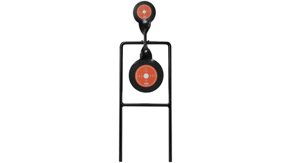 Champion Traps and Targets Centerfire Double Gong Spinner Steel Target, Orange, Small, 40875
