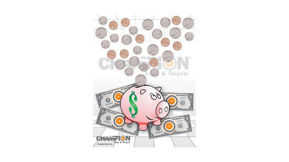 Champion Traps and Targets Full-Color Targets Put Your Where Your Mouth Is, 8.5x11 Inches, 12 Per Package, 01003804