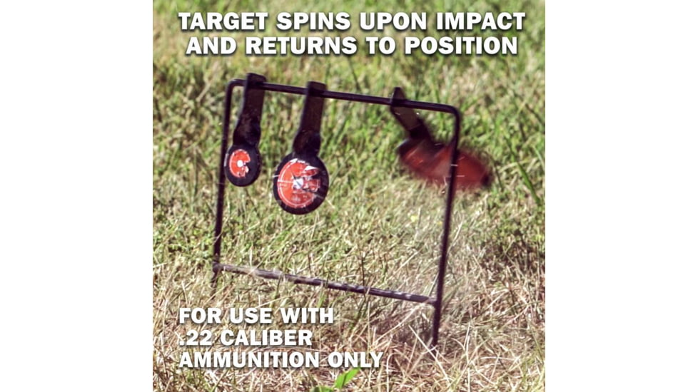 Champion Traps and Targets Rimfire Three Gong Spinners Target Steel, Card, 40872