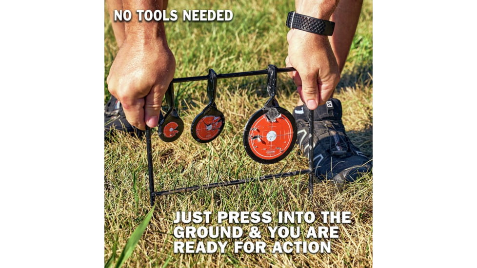 Champion Traps and Targets Rimfire Three Gong Spinners Target Steel, Card, 40872