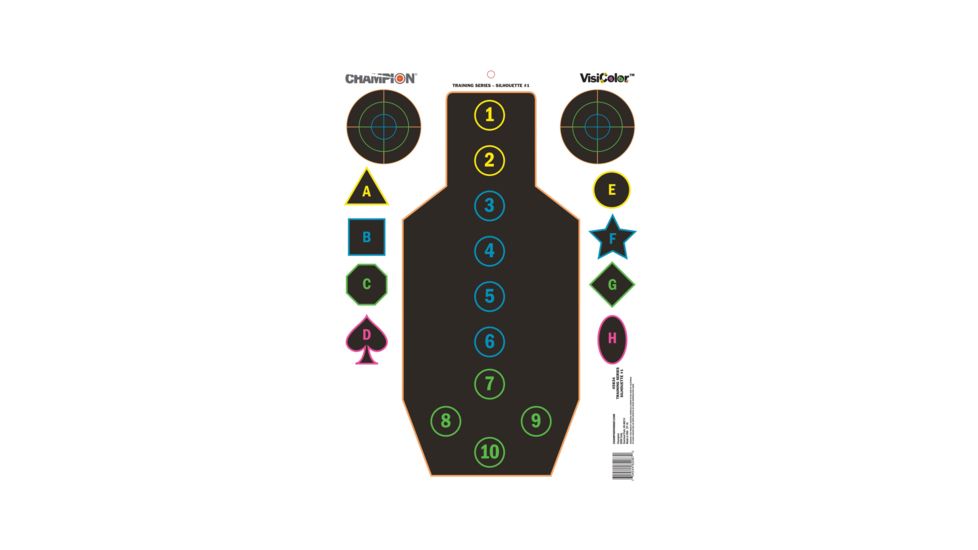 Champion Traps and Targets VisiColor Training Silhouette 12 Per Package, 45834