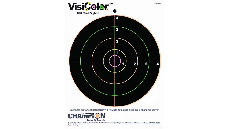 Champion Visicolor 8 Target in 10 pack, Multi, 45814