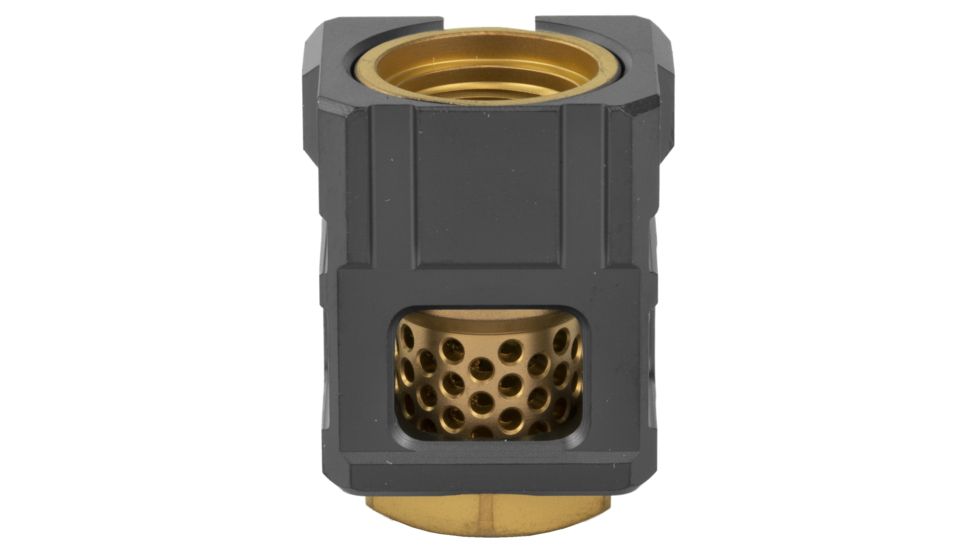 Chaos Gear Supply Official Qube compensator 1.25", Black/Gold CGSQUBECOMPBLKGLD
