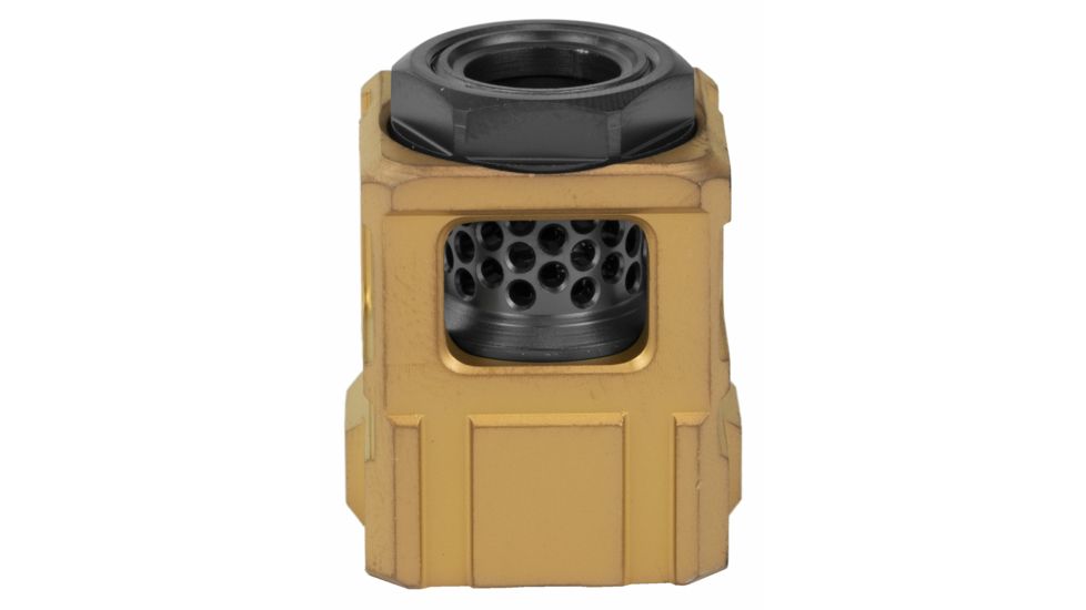 Chaos Gear Supply Official Qube compensator 1.25", Gold/Black CGSQUBECOMPGLDBLK